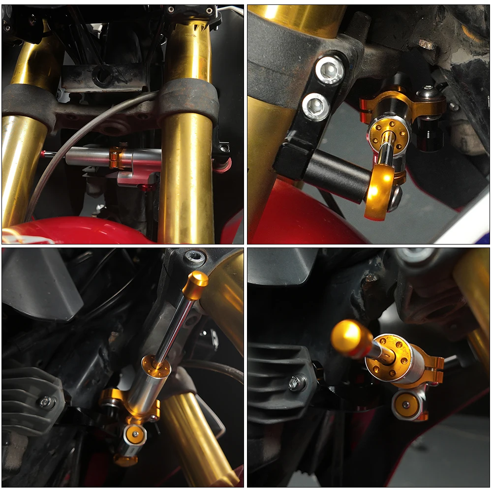 Soporte de Montaje para Amortiguador de Dirección para HONDA CB 190R 2017-2024, Adaptador de Estabilizador de Dirección de Seguridad Lineal Invertido para Motocicleta CB190R