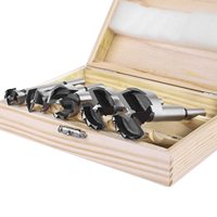 5Pc Woodworking Multi-tooth Forstner Drill Bit Set 15/20/25/30/35mm Round Shank Self-centering Hinge Boring Hole Saw Cutter Tool