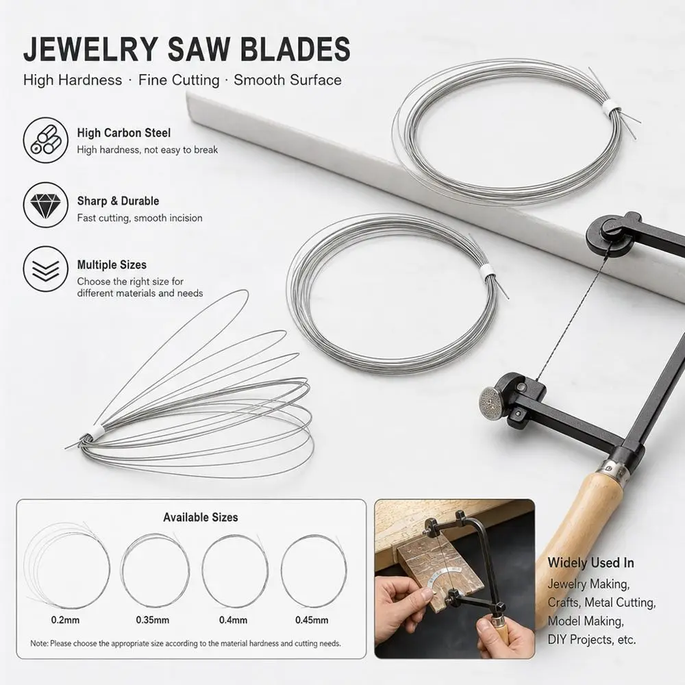 1Pcs 1Meter Diamond Cutting Wire Saw Ultra Fine Low Damage High Precision Cutting Wire 0.15-0.5mm Minimal Loss
