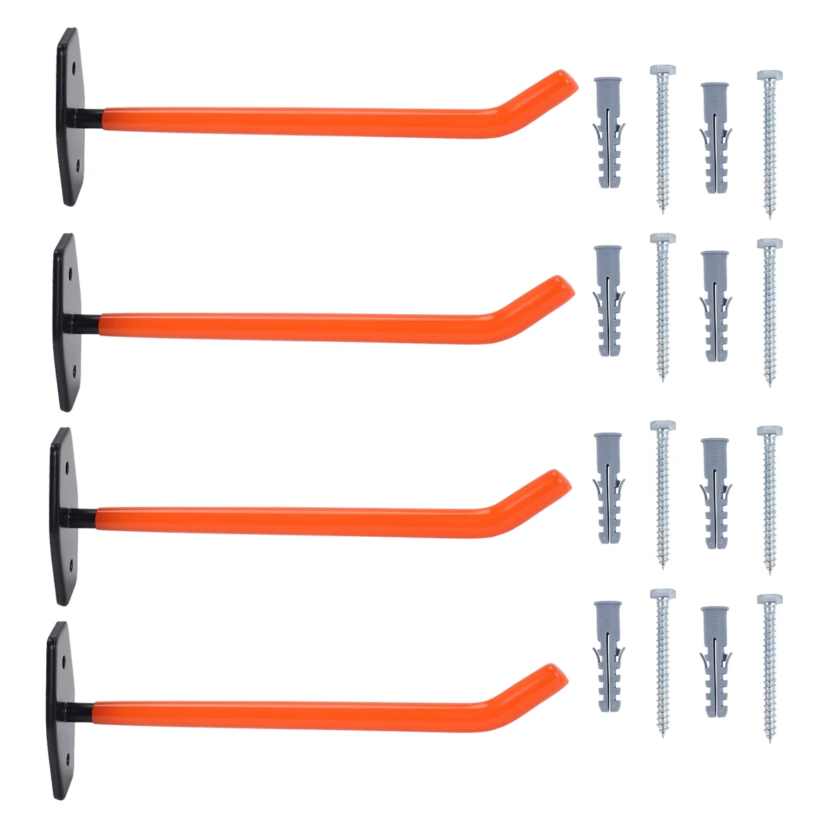 

AU-4 PCS Garage Hooks Heavy Duty Wall Mount,Tire Storage System with Anti-Slip Coating,Hang Heavy Tools for