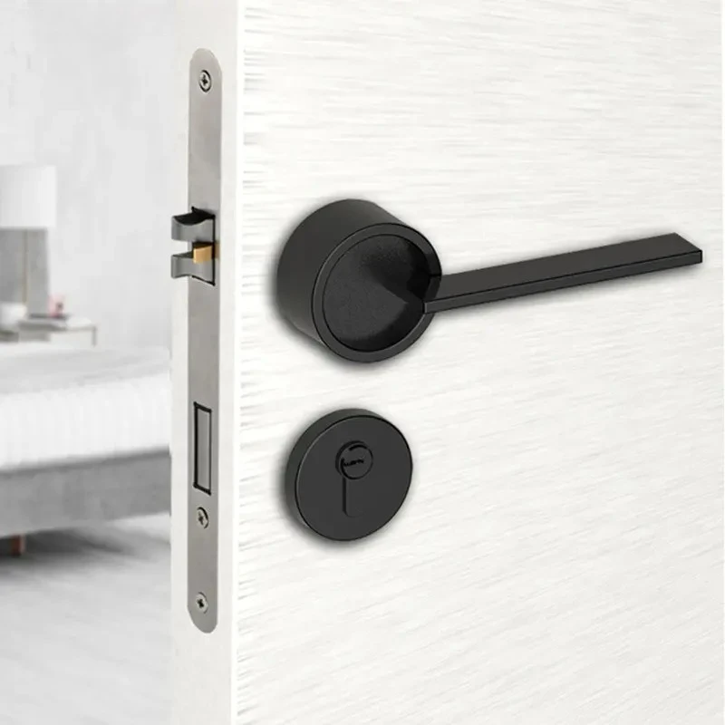 Moderne, geräuscharme Türschlösser aus Zinklegierung für Wohnungen, einbruchsicher, für Schlafzimmer, Heimdekoration, Hardware, geteiltes Griffschloss