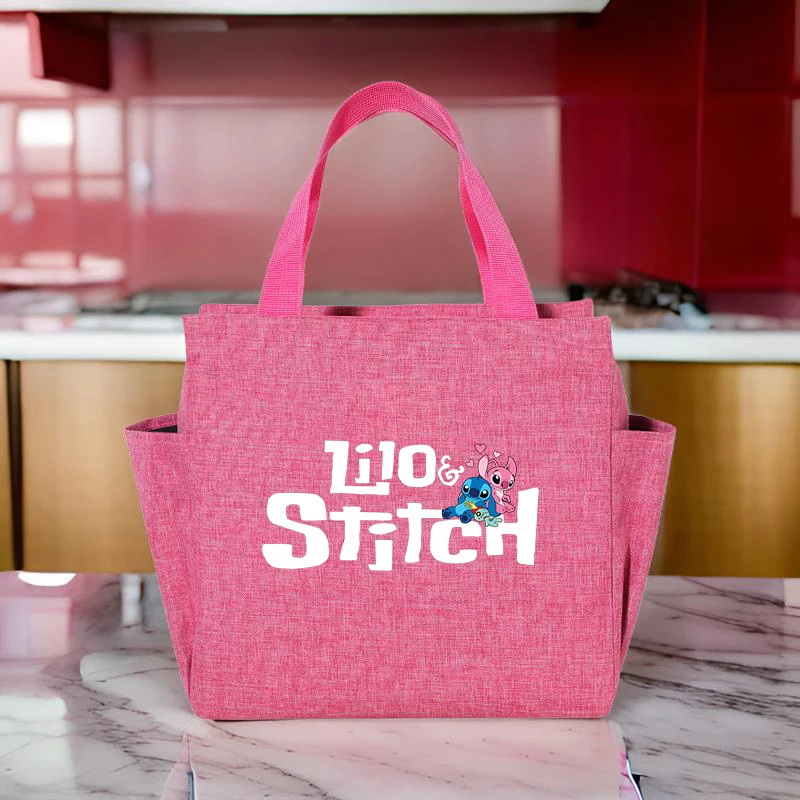 스티치 절연 도시락 가방 - 방수 옥스포드 천, 알루미늄 호일, 직장, 학교, 피크닉을 위한 휴대용 및 재사용 가능한 정사각형 토트