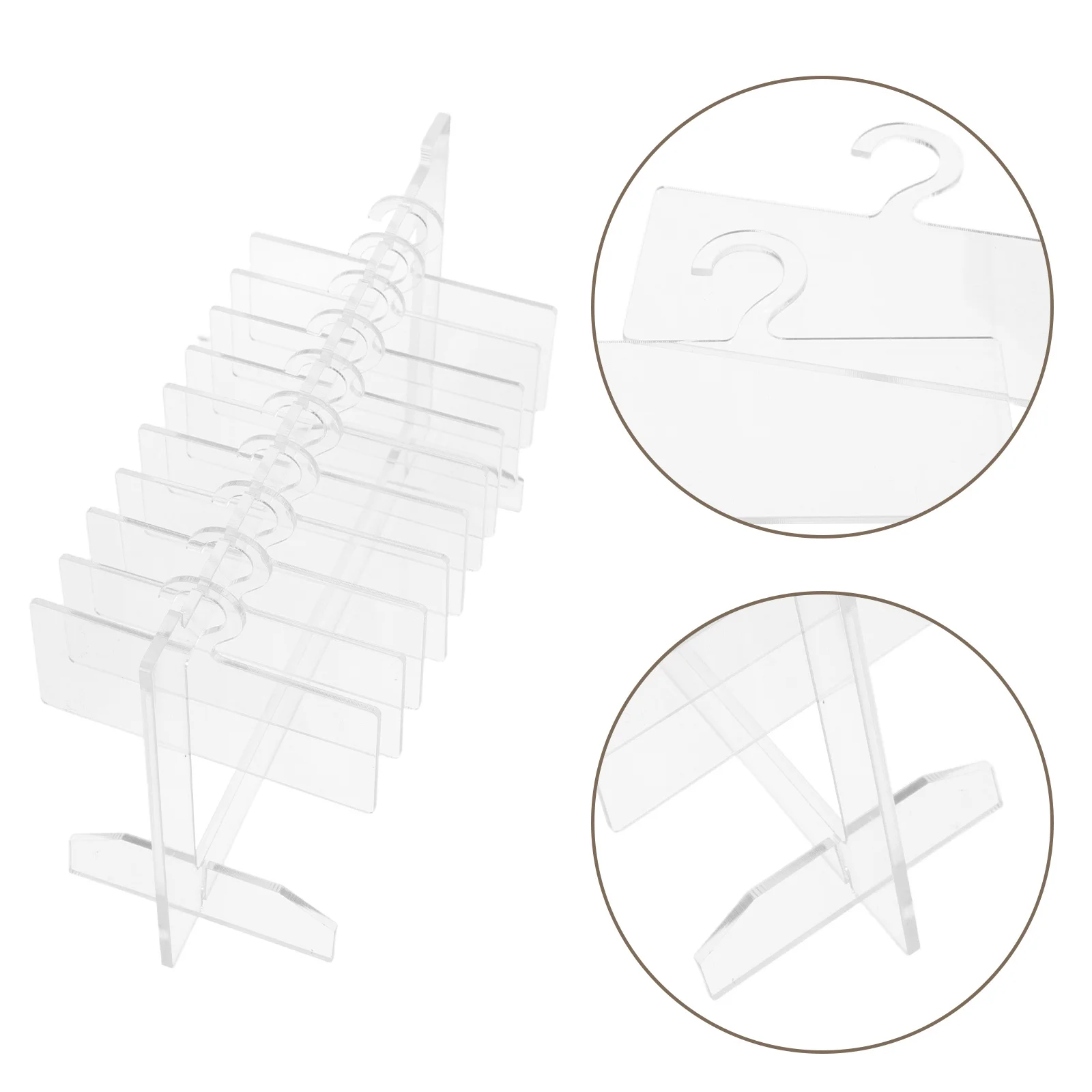 

1Set Hanger Shaped Acrylic Nail Display Board Clear False Nails Organizer Nail Art Display Stand for Salon Use