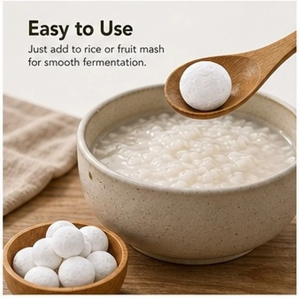 20pcs Dry Yeast Chinese Wine Yeast Powder Traditional Chinese Rice Wine Yeast Ball Home Brewing High-Activity Fermentation Agent
