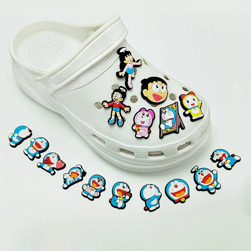 MINISO Hot Japan Anime Character PVC Shoe Charms Funny DIY Cartoon Shoe Accessories Button Decorations Kids Boys Adult Gifts