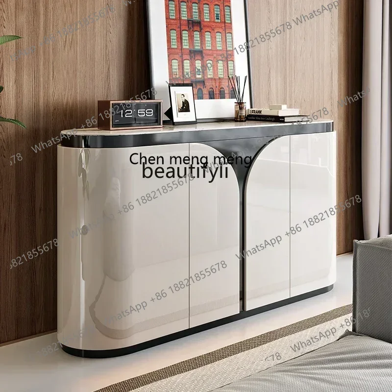 SS new style Italian light luxury meal side porch paint shoe cabinet storage simple side cabinetss 7486