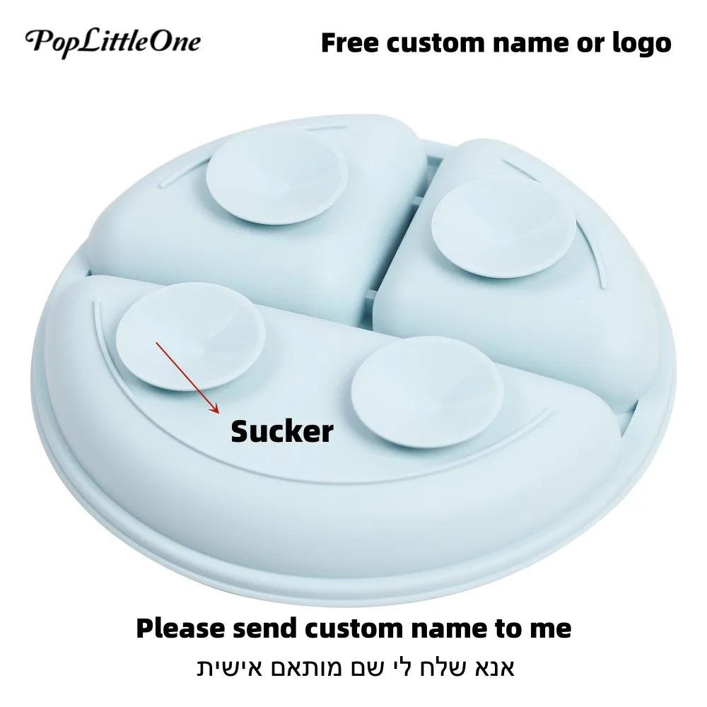 Free Personalized Name Cartoon Dishes Plate For Baby Silicone Tableware Sucker Bowl Food Tray Sippy Cup Spoon Baby Stuff