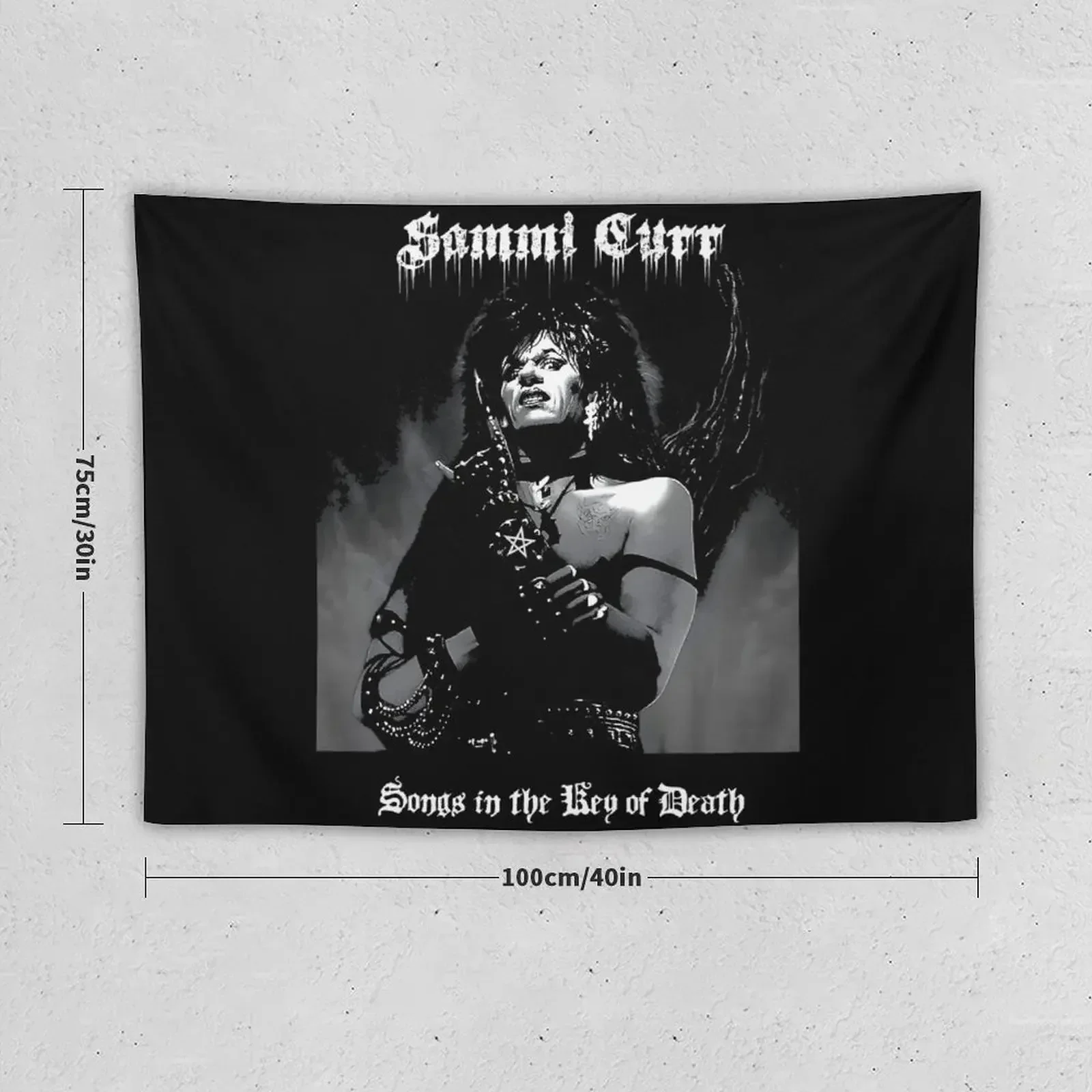 Sammi Curr Black Metal Classic Tapestry Wall Hangings Decoration Room Decorator Tapestry