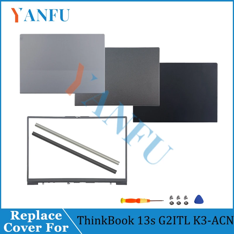 

New Housings For ThinkBook 13s G2 ITL K3-ACN Laptop LCD back cover Front Bezel Hinges Palmrest Bottom Case Replacement