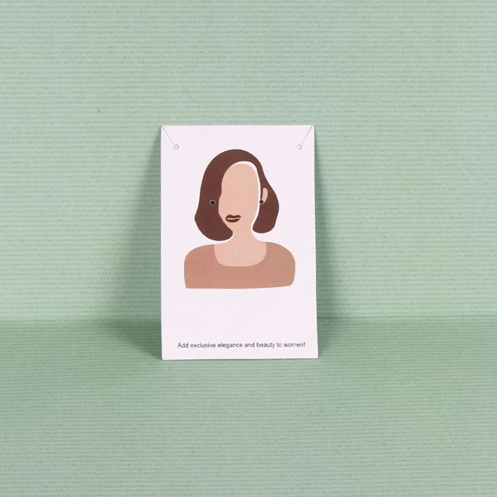 

100 шт. картонных держателей для серег, картонные подставки для ювелирных магазинов, для продажи серег-гвоздиков, ожерелий, органайзеры, упаковка для серег