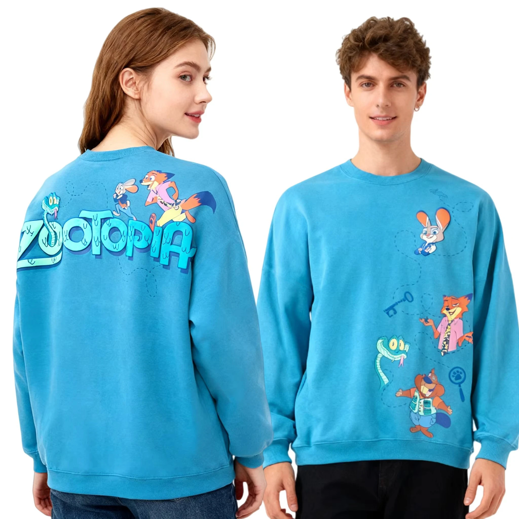

Potdemiel Zootopia 2 New Adventure Family Matching Outfits Adult Kids Crew Neck Sweatshirt Soft Comfy Relaxed-Fit Autumn Winter