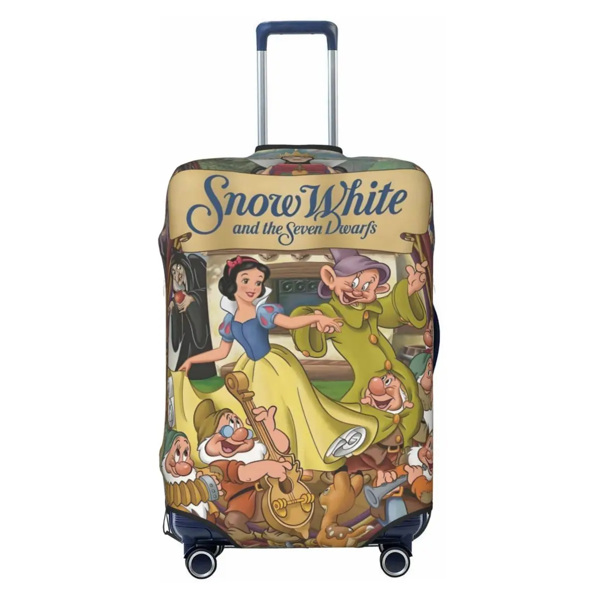 

Snow White And The Seven Dwarfs Luggage Cover Elastic Kawaii Princess Cartoon Travel Suitcase Protective Covers Fits 18-32 Inch