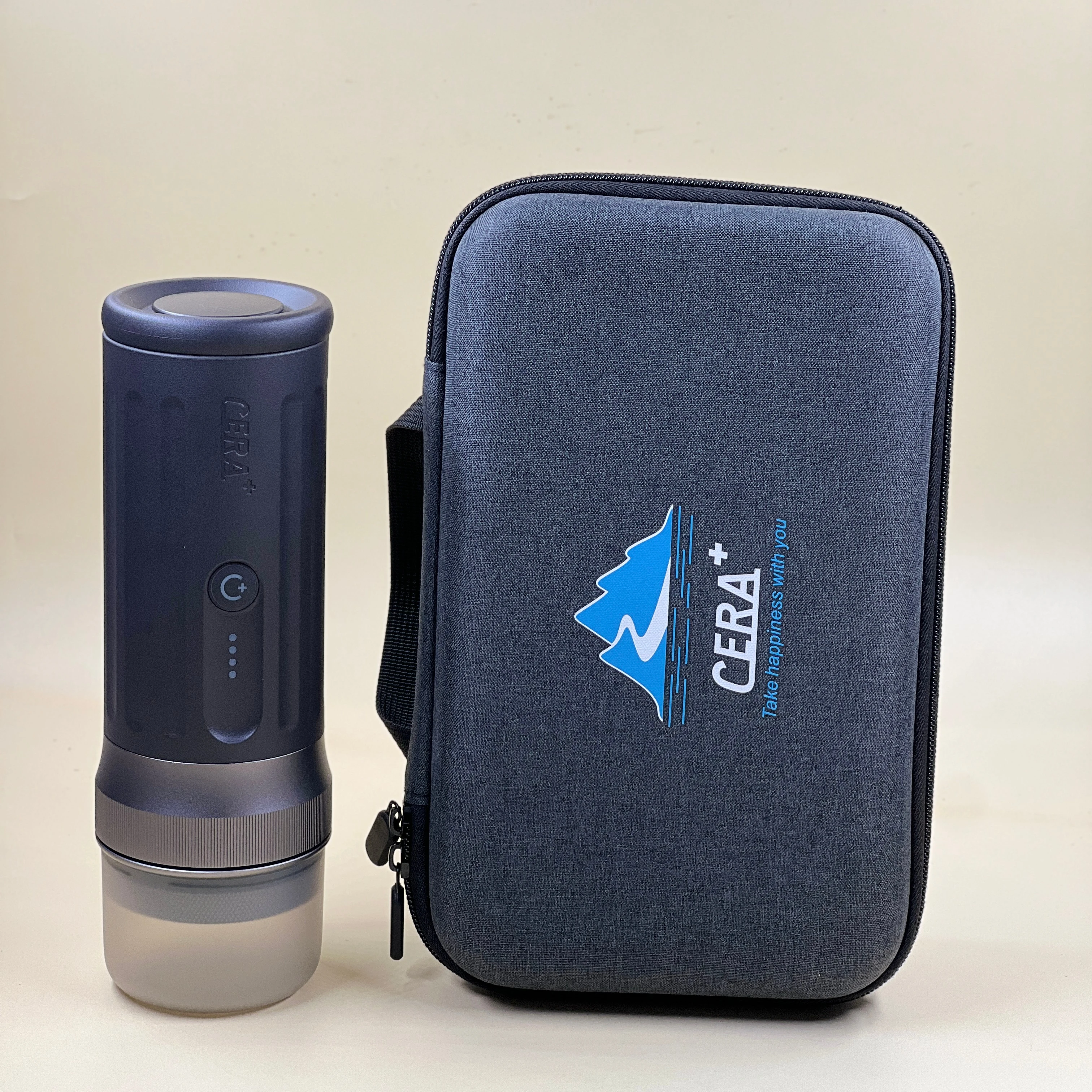 

CERA+PCM03S-MAX Portable Coffee Maker 18g-20g Ground Beans 58mm Basket 13500mAh Battery Wireless Heating Hotels Outdoor Car