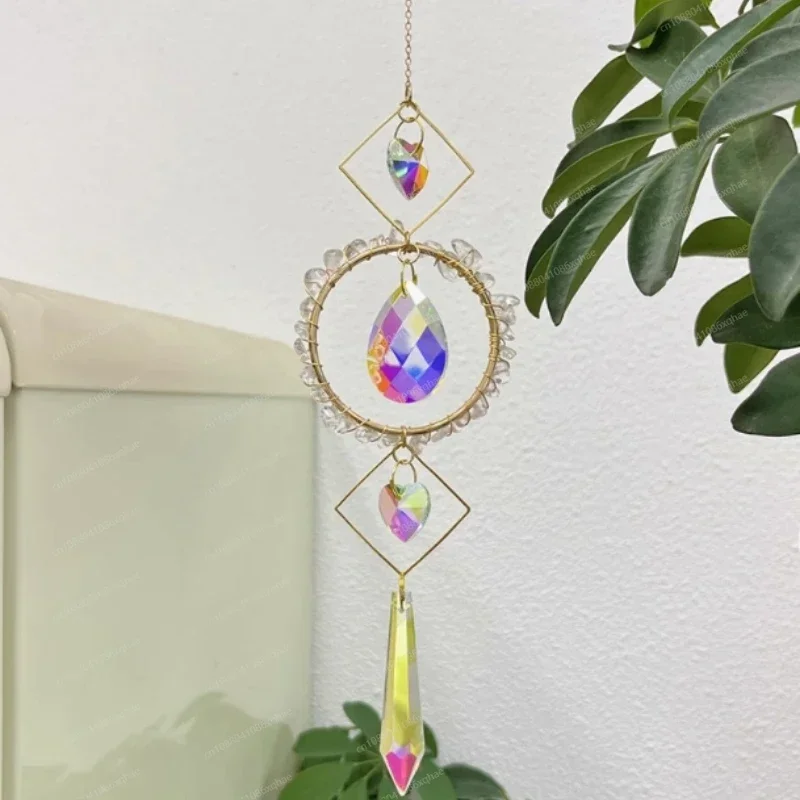 

Ловец солнца, аксессуары для колокольчиков, Ловец снов, хрустальный кулон, кулон из натурального грубого камня