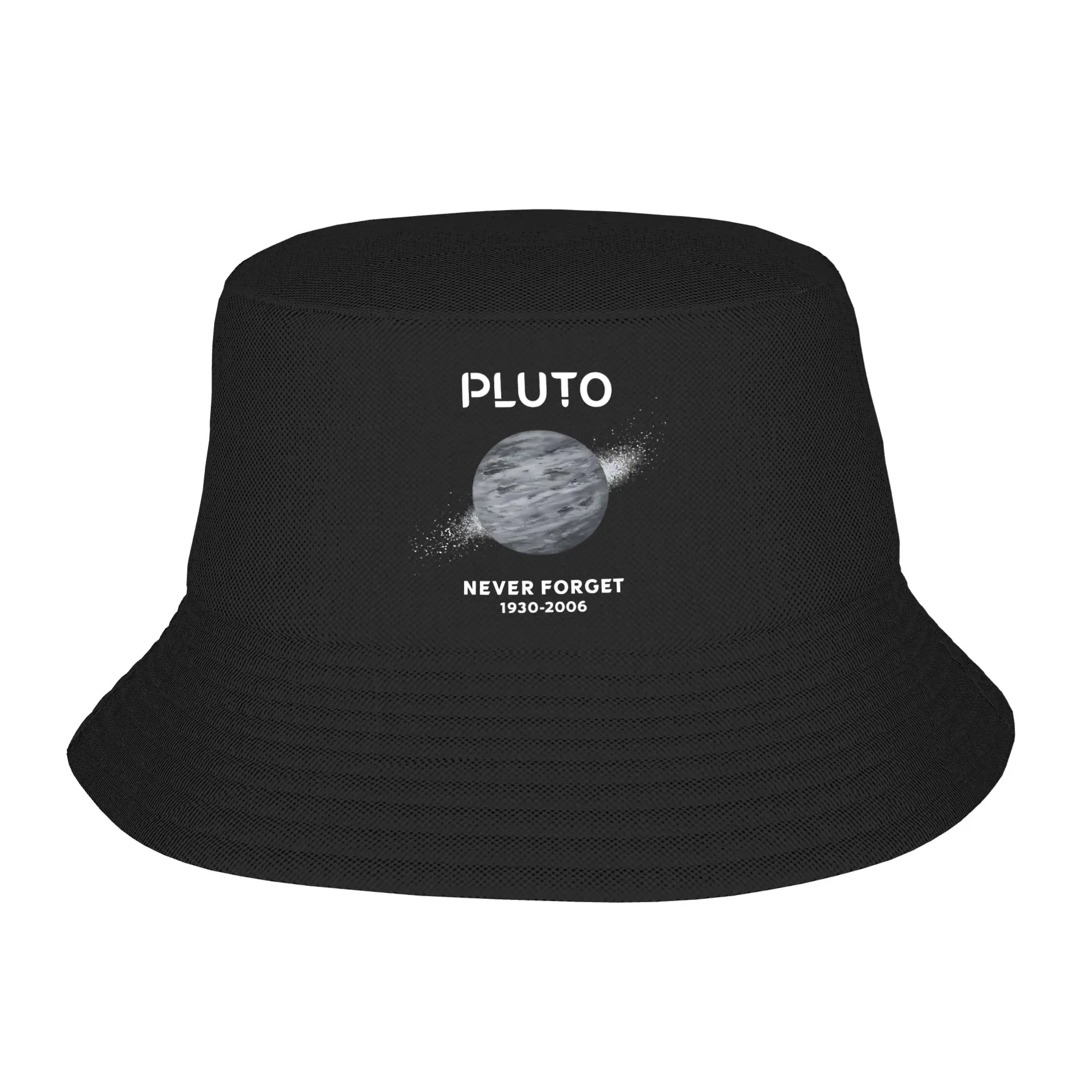 Fashion Pluto Never Forget 1930 - 2006 20th anniversary  Bucket Hat For Men Women UV Protection  Bob Hat Cap Beach Headwear