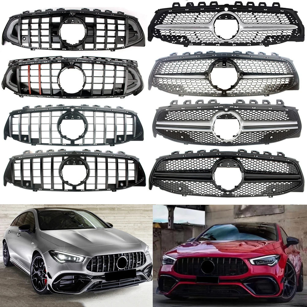 

Aftermarket Pre Facelif Front Racing Kidney Radiator Grilles For Mercedes-Benz CLA180 CLA200 CLA250 CLA260 CLA45 2020-2023