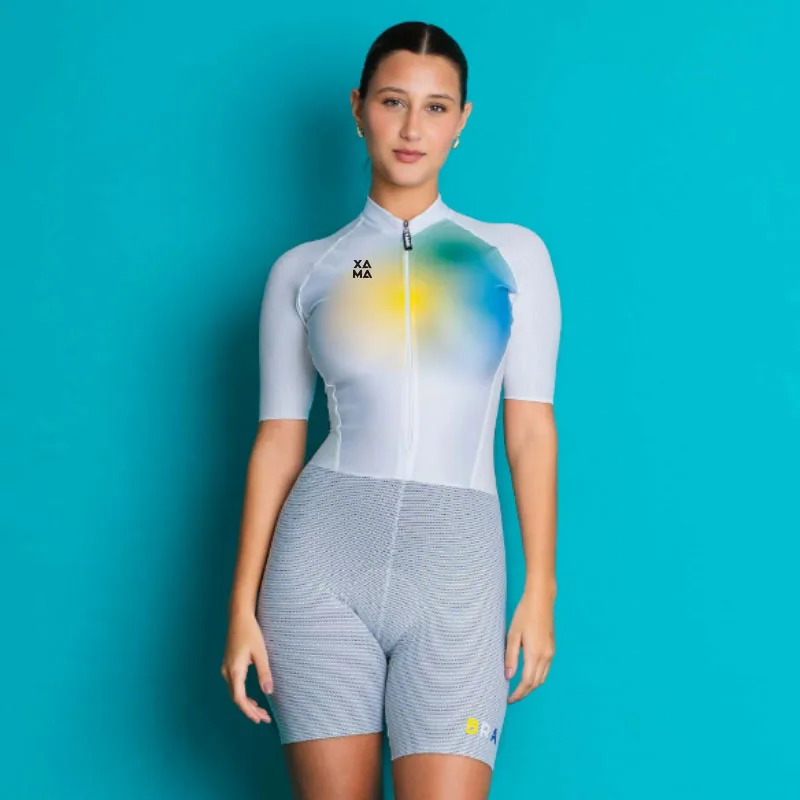 XAMA New Summer Short Sleeve Women\'s onesie suit Little Monkey Suit PRO Bike Road Bike Clothing