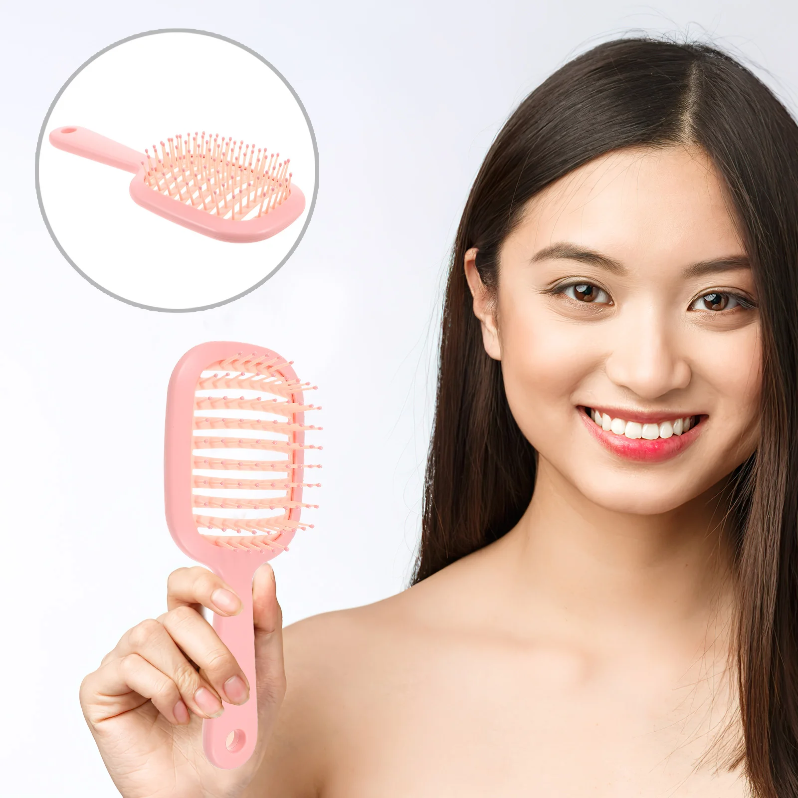 

Hair Brush Vented Detangling Brush Ergonomic Handle Fast Drying Scalp Massage for Wet Dry Curly Thick Straight Hair
