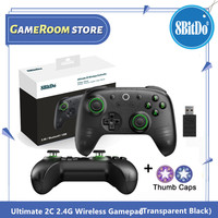 8BitDo Transparent Black Ultimate 2C 2.4G Wireless Gamepad Gaming Controller for Windows,Android, Hall Effect Windows 10