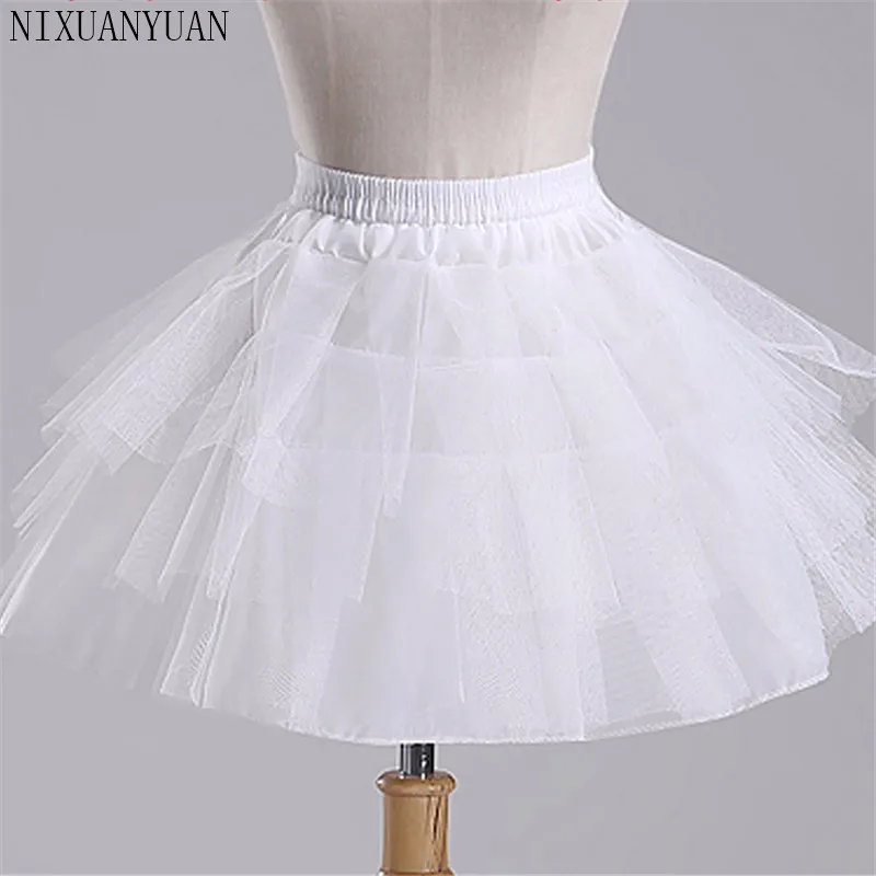 New Children Petticoats for Formal/Flower Girl Dress 3 Layers Hoopless Short Crinoline Little Girls/Kids/Child Underskirt