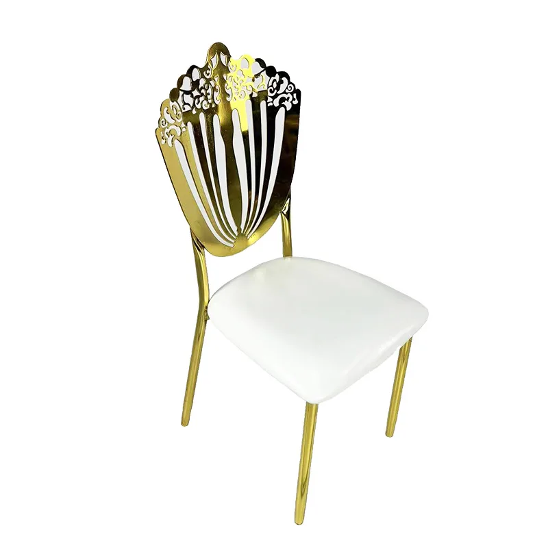 Restaurant chair round back fancy gold light luxury reception hotel banquet