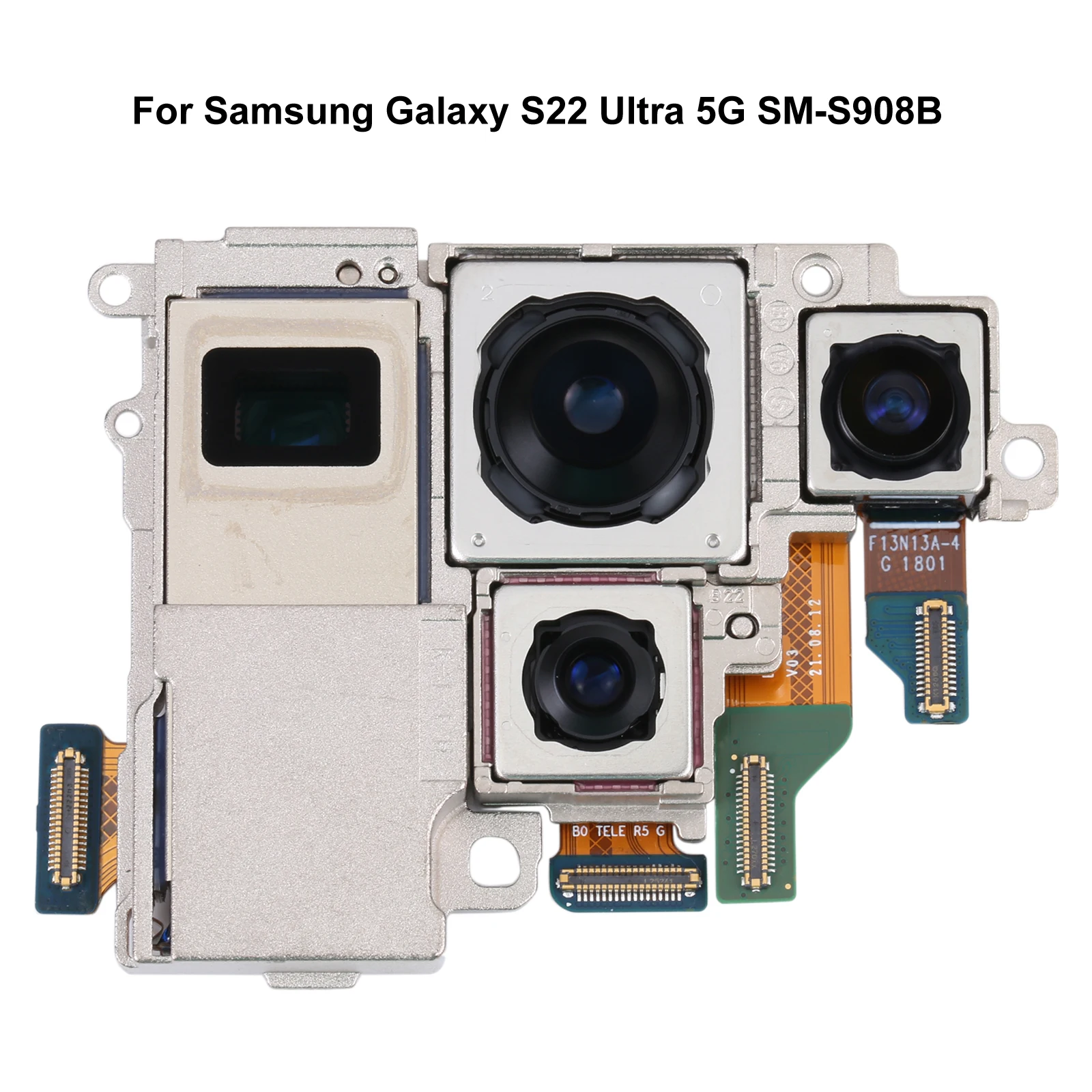 

Для Samsung Galaxy S22 Ultra 5G SM-S908B Комплект задней камеры, основной задний широкий телеобъектив Телеобъектив с перископом на задней панели