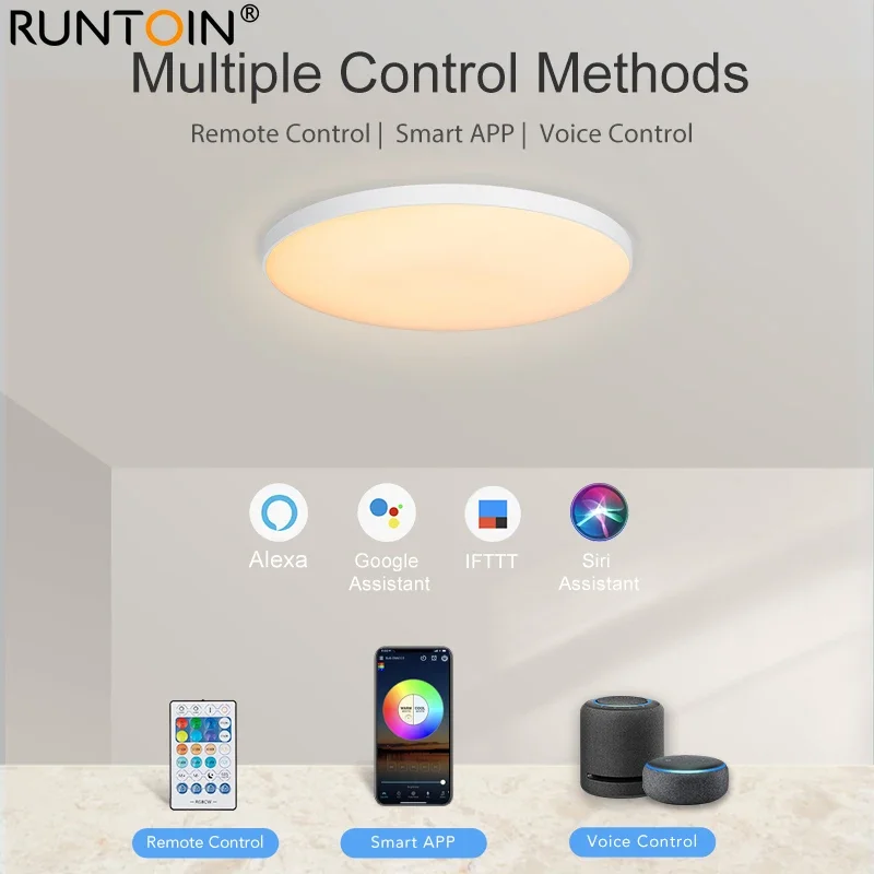 marpou inteligente luz de teto 30w rgb conduziu a lampada do teto wi fi app controle voz com alexa luzes para sala estar decoracao quarto 01