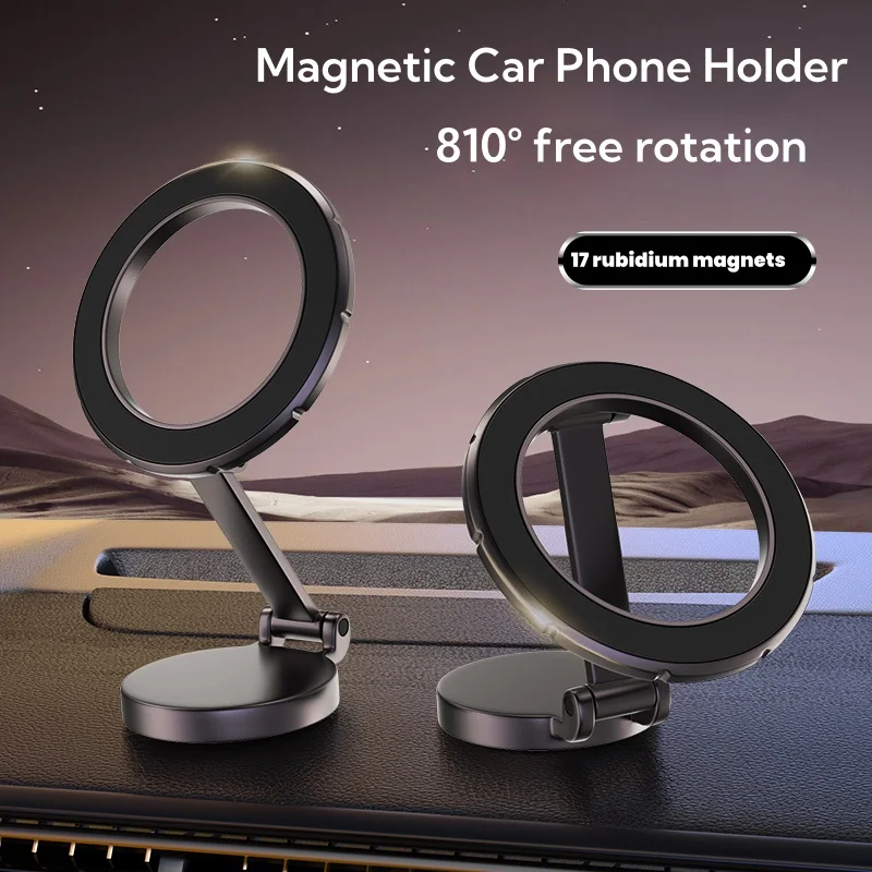 Aulidtech Magnetic Phone Holder for Car Magsafe Strong Bracket Smart Cell Phone Universal Iphone 12/13/14/15/16 Max Pro Plus