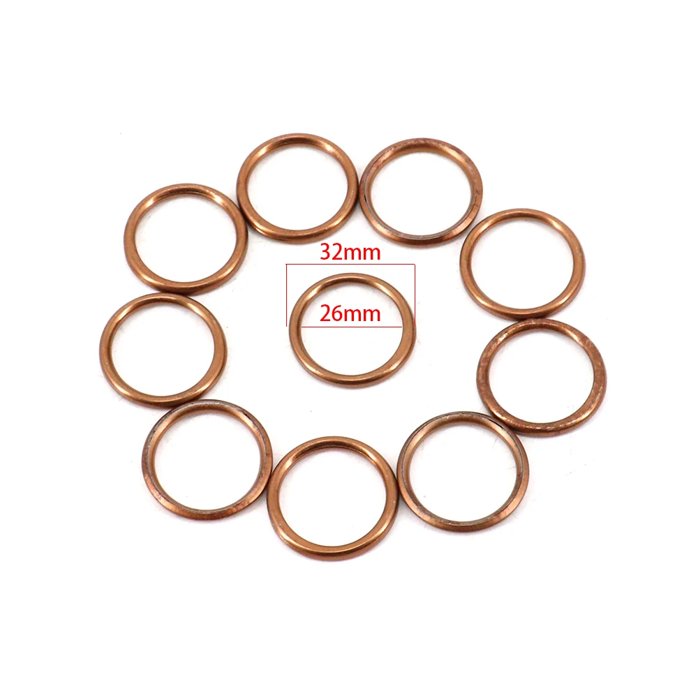 10pcsMotorcycle Silencer Exhaust Pipe Gasket For 50cc 60cc 80cc 100cc 125cc 150cc Motorbike Scooter Underbone Dirt Bike ATV