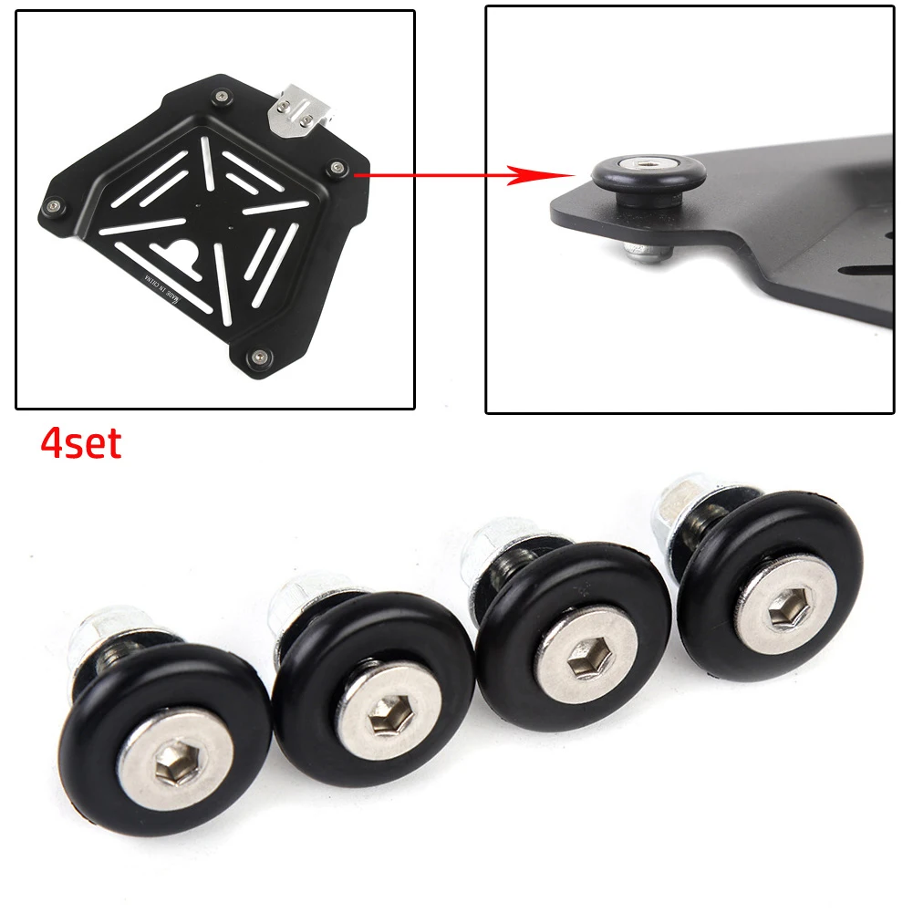 4set/12pc Motorcycle Rear Luggage Case Tail Top Box Helmet Trunk Bracket Base Plate Bushing Pad Top For Storage Box Motor