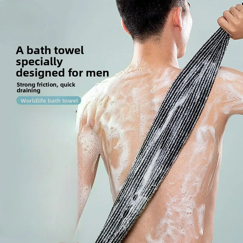 منشفة حمام من ألياف الكربون، منشفة حمام للرجال والنساء، لا تؤذي الجزء الخلفي من منشفة الاستحمام الطويلة.