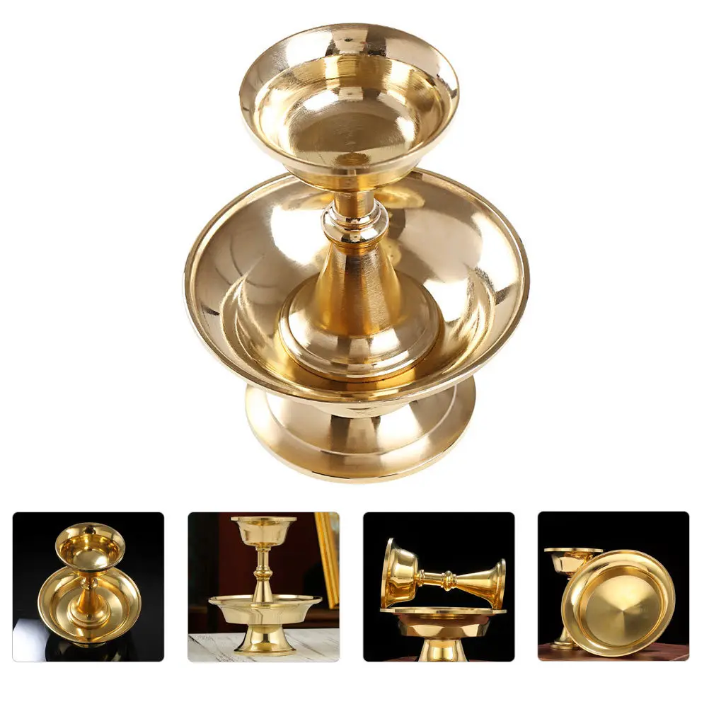 

Copper Buddha Cup Exquisite Buddhist Offering Accessory for Temple Home Yoga Room Decor Spiritual Water Offering Cup