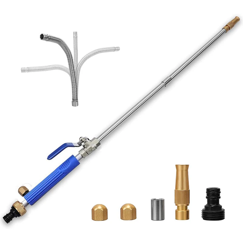 High Pressure Power Washer Wand, Watering Sprayer Cleaning Tool, Hydro Jet Water Hose Nozzle for Gutter Patio Car Pet