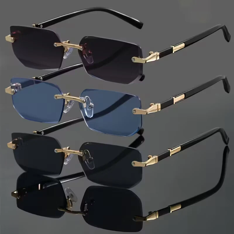 3 قطعة الرجال/النساء متعدد الألوان شخصية عادية بدون شفة نظارات مربعة للحياة اليومية في الهواء الطلق عطلة الشاطئ الشارع التصوير الفوتوغرافي