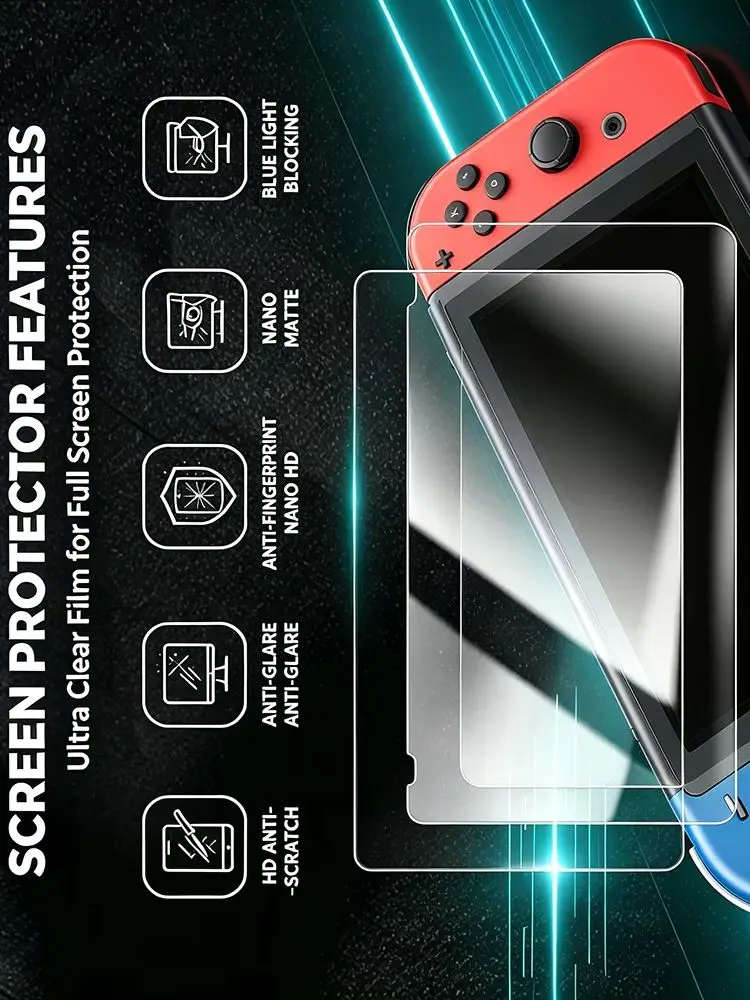 1-10 Stück Kunststoff-Schutzfolie für Switch 2/Switch OLED/Switch Lite Weiche PET-Folie Vollständige Abdeckung Konsolen-Bildschirm-Schutzfolie