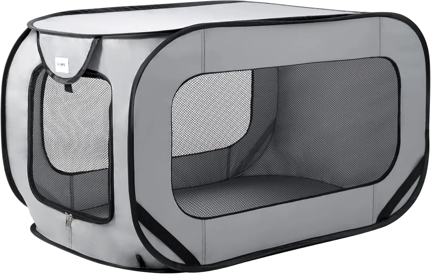 Pop Up Dog Kennel, Indoor Outdoor Crate for Pets, Portable Car Seat Kennel, Cat Bed Collection, Grey