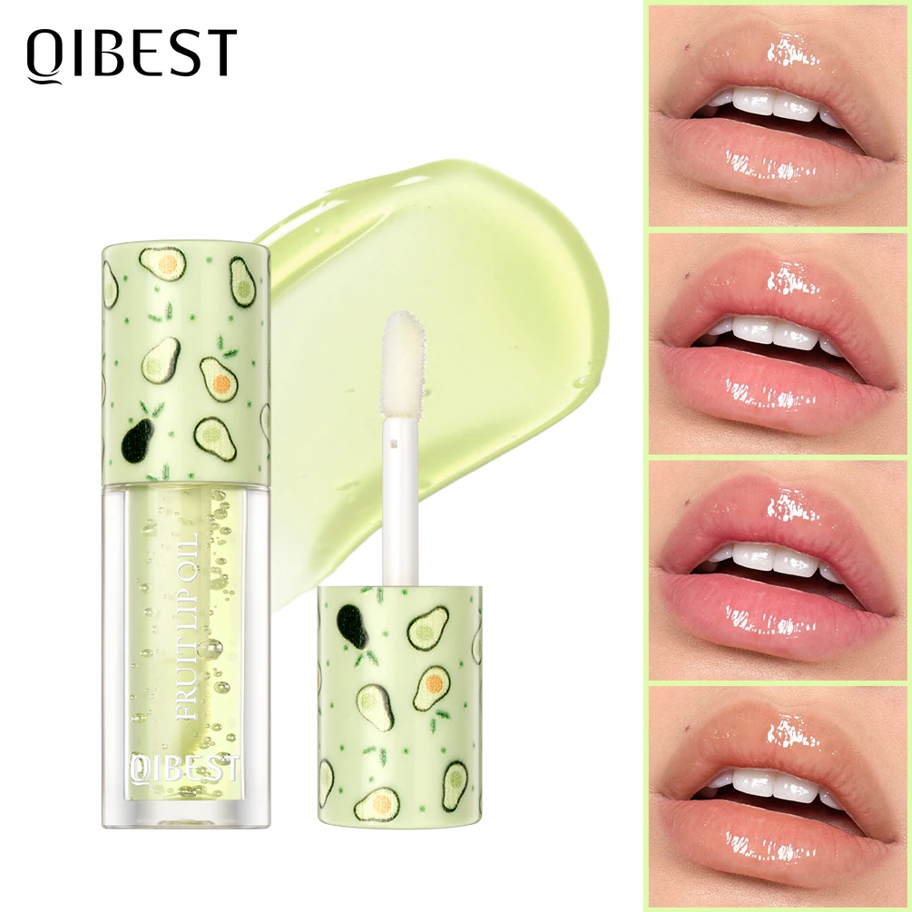 QIBEST Lip Oil Gloss Plumping Lasting Moisturizing Makeup Fruit Transparent Lip Balm Oil Water Glossy Women Lips Care Cosmetics