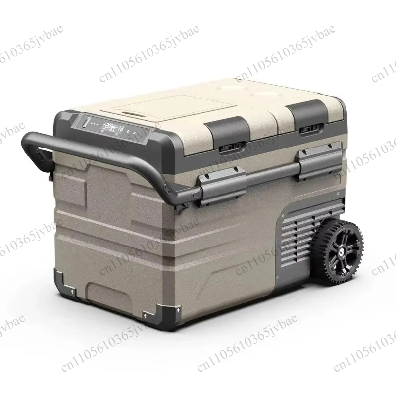 Car Dual Temperature Compressor Refrigeration Box 12V24V Universal Portable Freezer with Roller