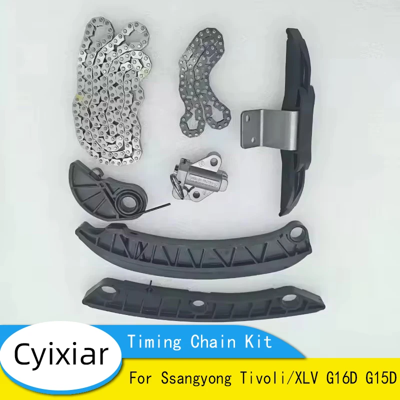 

Новый комплект цепи ГРМ из 7 частей для Ssangyong Tivoli/XLV G16D G15D 1739970194 1739970294 1730500111 1730503016 1731810159 1730520016