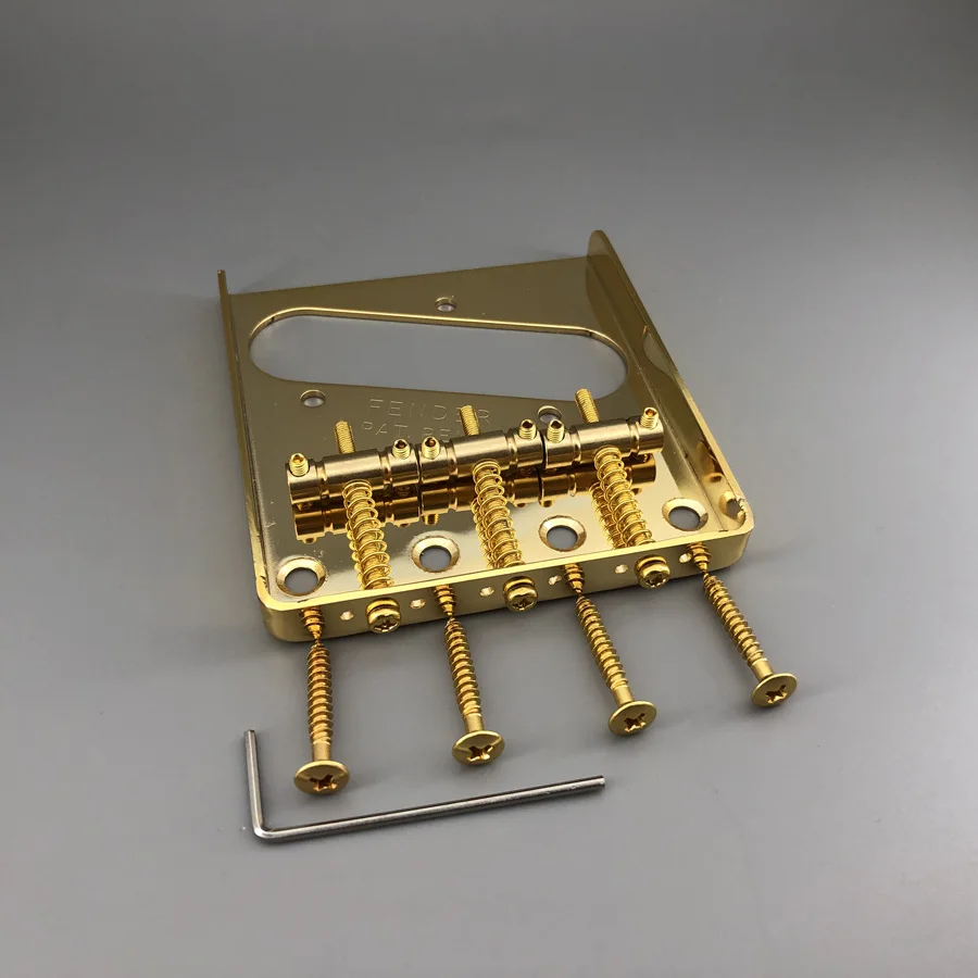 Gold Vintage Guitar Bridge  Brass Saddle Guitar Accessories For Tele Guitar