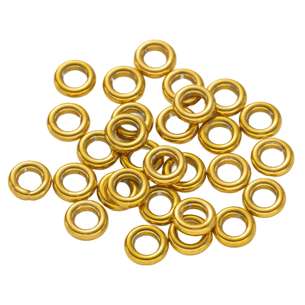 20Pcs Stainless Steel Gold Closed Soldered Round Jump Rings Circle Ring DIY Necklace Earrings Jewelry Making Supplies Accessorie