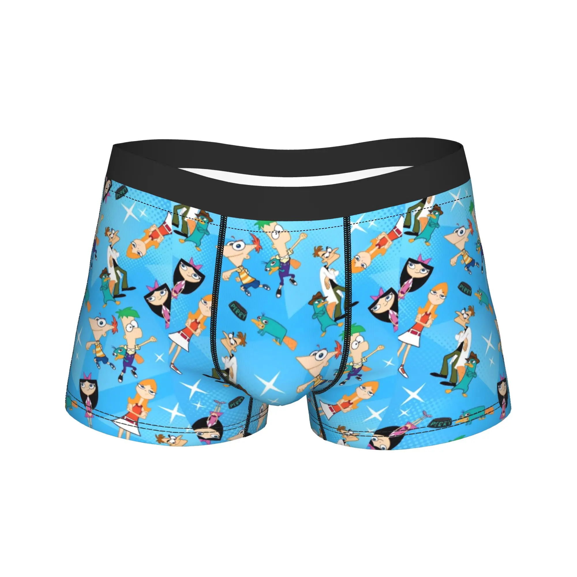 

Мужские трусы-боксеры Perry the Platypus (Пирри Птицехвост) из серии Phineas and Ferbs, эластичные, качественные, на заказ, больших размеров