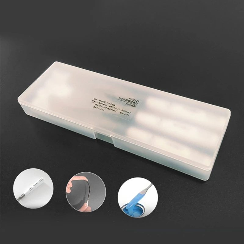 7pcs aço inoxidável espátula pintura paleta ferramenta alça ferramenta paleta