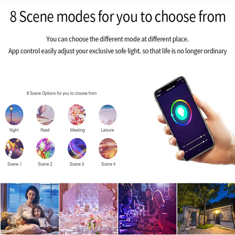 Tuya Smart  Floodlights Led,Smart Home Outdoor Spotlight Downlight RGB Warm Cool Light Remote Smart Life,via Alexa Google Home