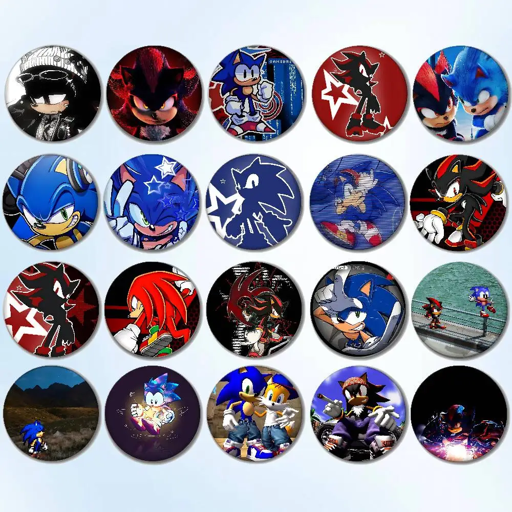 Cute-SonicS Cool Badges Fans' Cartoon Lapel Pins Brooch Emblem Trinkets Gifts Folks Backpack Decor Jewelry Pieces