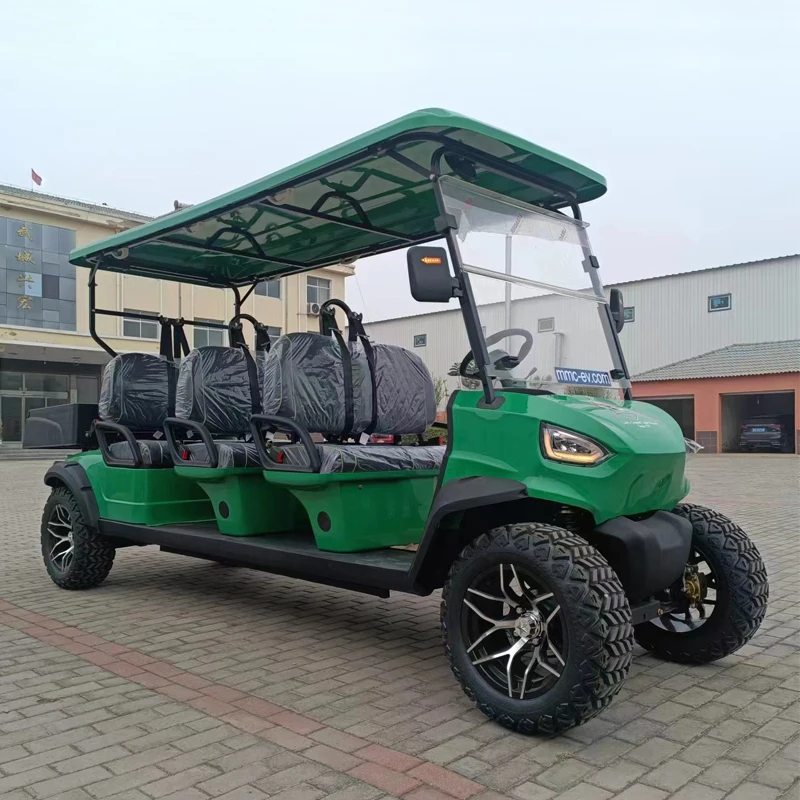 High Quality New Energy Vehicles Solar Panels Club Car 6 Seater 48/60/72V Electric Golf Cart With Rear Cargo Box