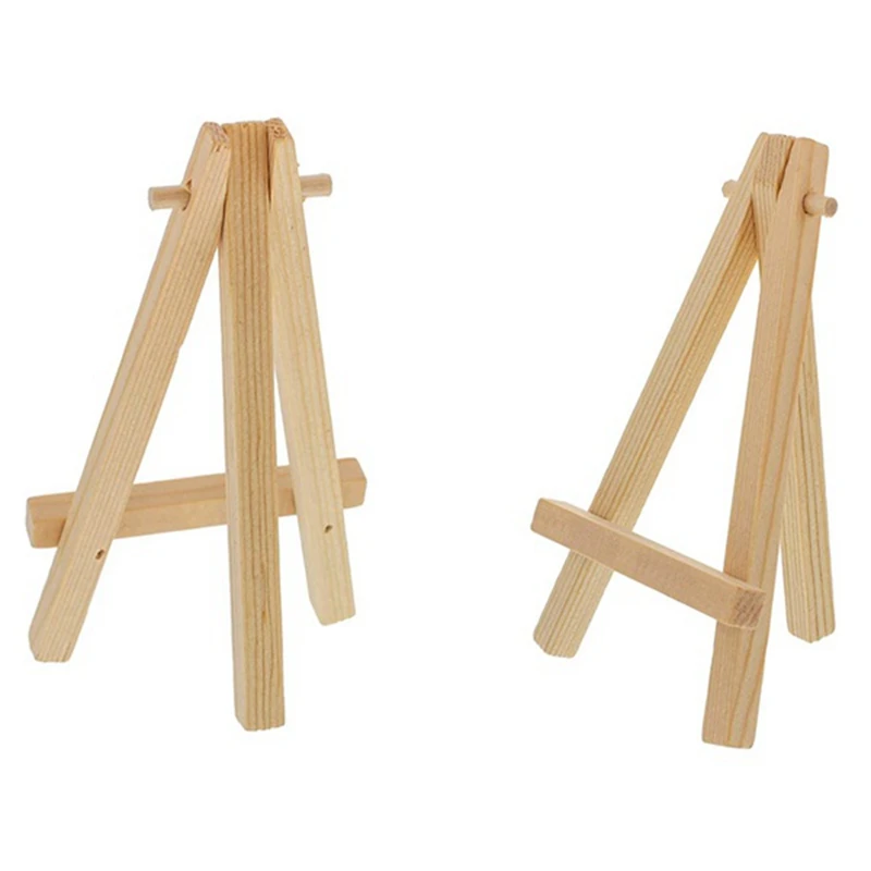 Mini Wood Display Easel, 40Pcs, Perfect For Displaying Small Canvases, Business Cards, Photos