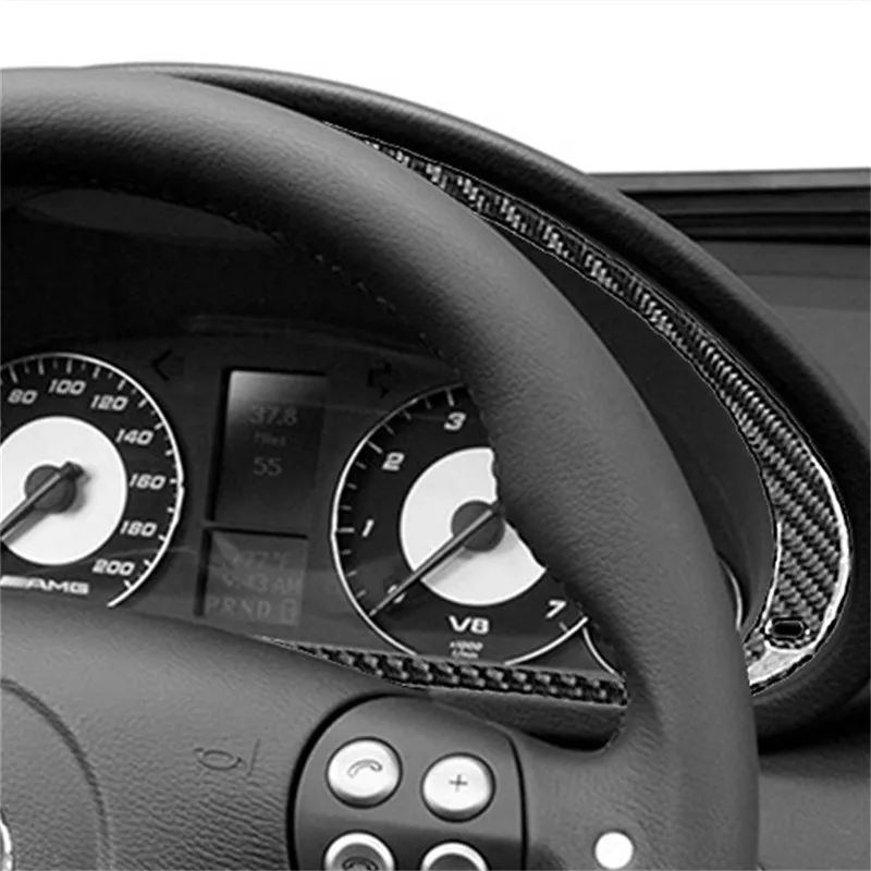 Carbon Fiber Speedometer Surround Stickers For Mercedes Benz C-CLASS C CLASS W203 2005-2007 Car Interior Decorative Accessories view 3