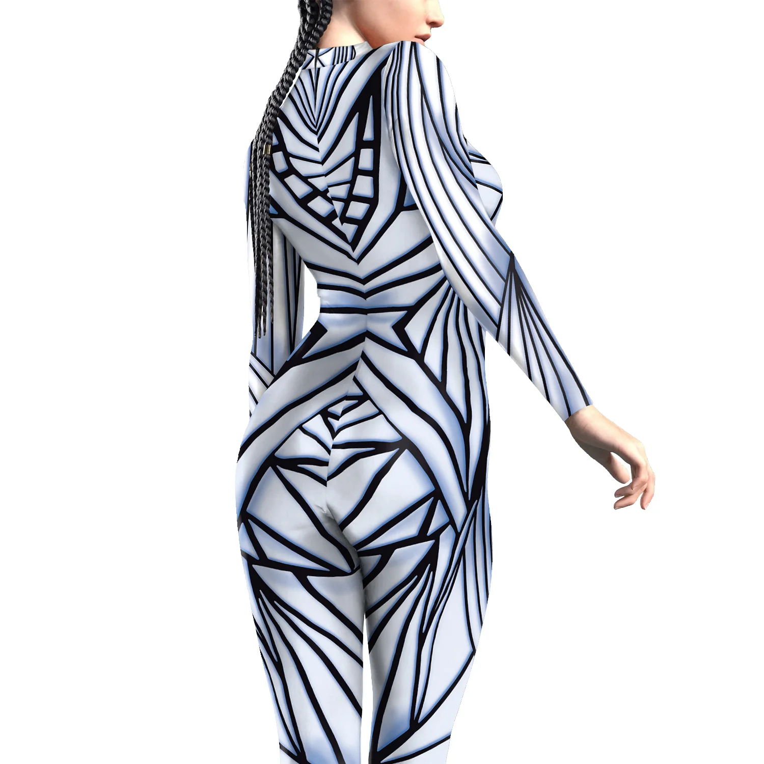 Traje de Cosplay con estampado 3D de cristal para mujer, traje Zentai Sexy para fiesta de vacaciones, moda VIP