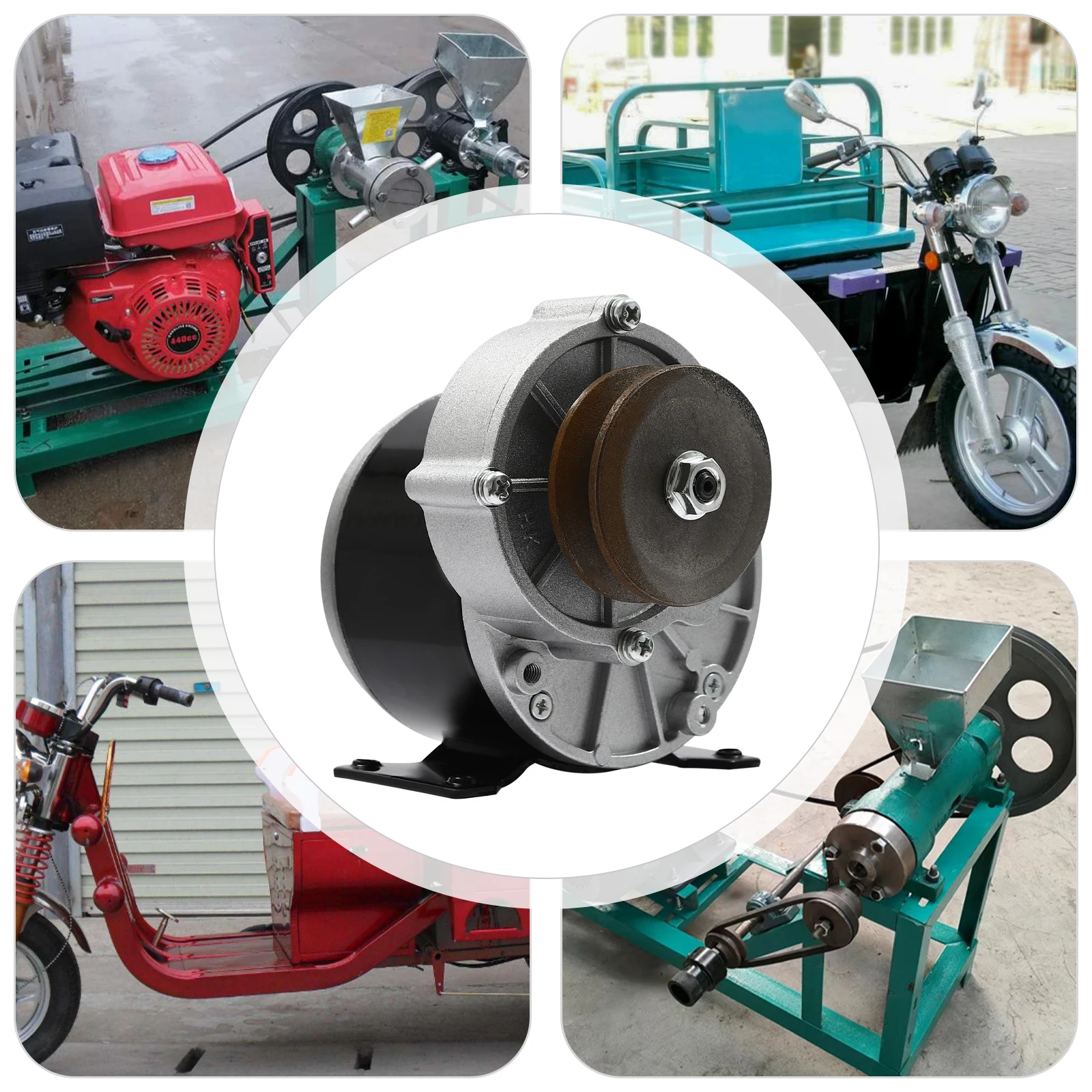 

24V 250W Gear Reduction Electric Motor with Belt Pulley DC Motors Reductor for E‑bike Scooter, Electric Cars, Tricycles